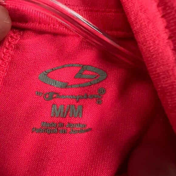 Champion Active Pullover Womens Size Medium Pink 1/4 Zip Collared Long Sleeve - Picture 8 of 9